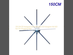 150 CM Hologramme 3D Ventilateur interactif Hologramme 3D Publicité LED Ventilateur pour centre commercial