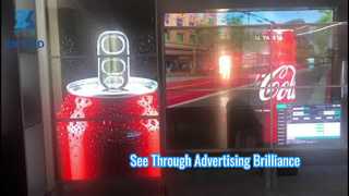 Przezroczysty wyświetlacz OLED Oszałamiająca reklama cyfrowa